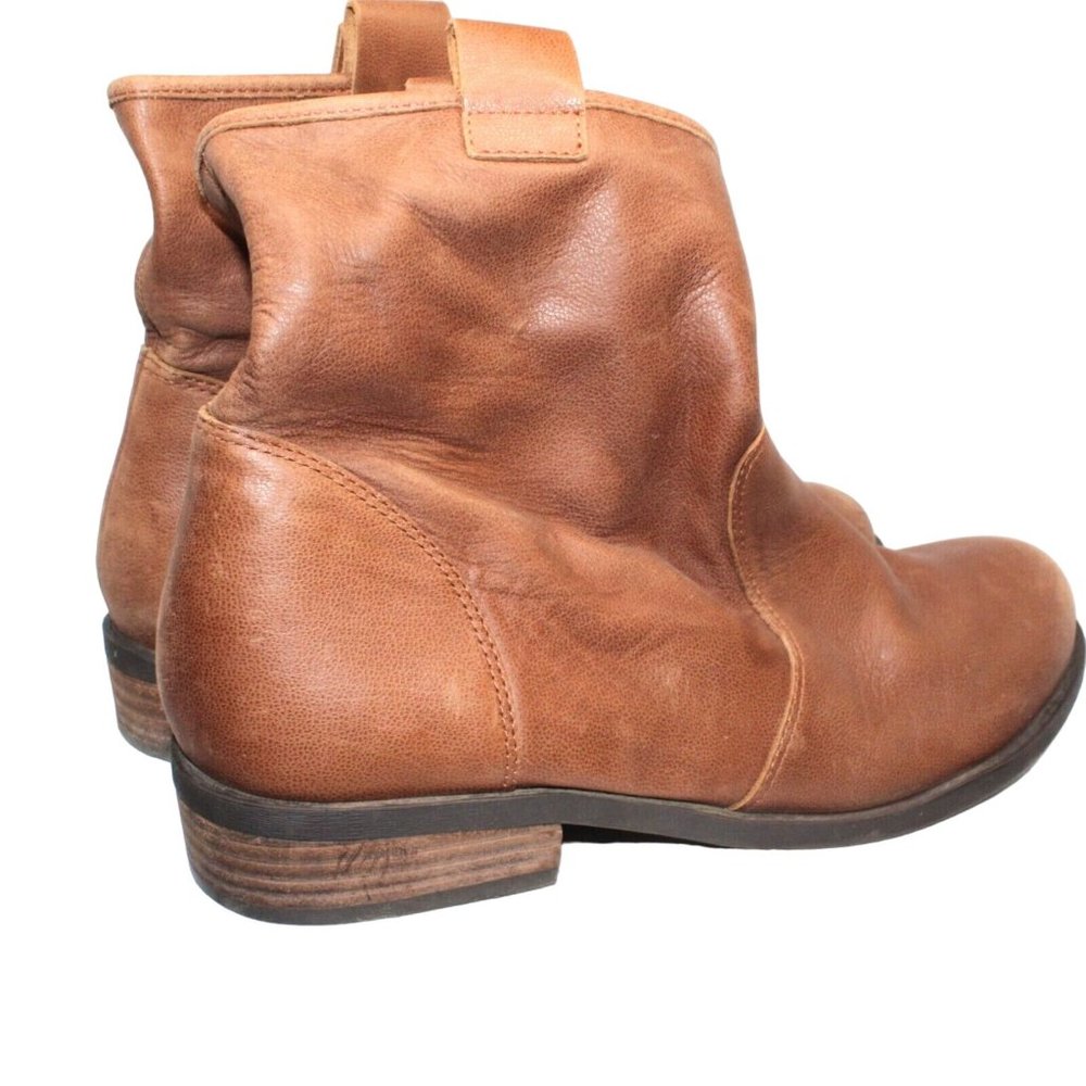 Sole Society Natasha Sz 9.5M Distressed Brown Leather Ankle Pull On Boot Bootie - Picture 2 of 16